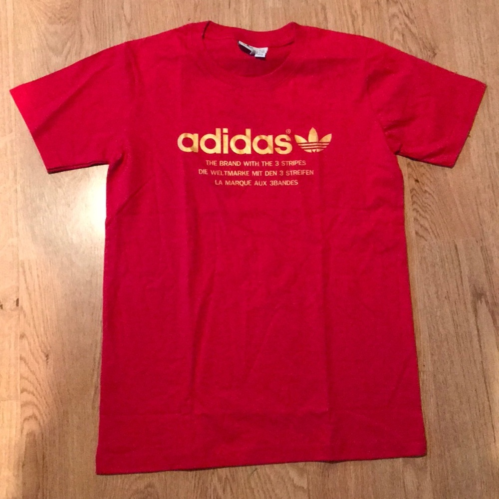 Adidas red T-shirt from UK size small